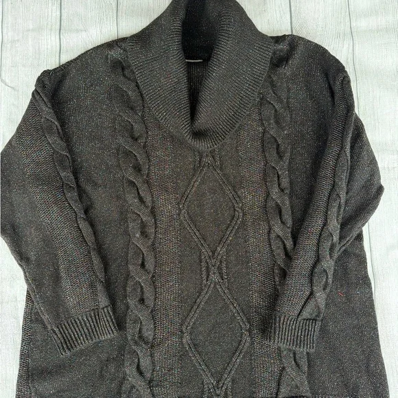 Charter Club| Black shimmer sweater size 3X - Picture 3 of 6